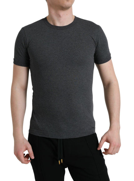 Dolce & Gabbana Dark Gray Crew Neck T-Shirt - Ellie Belle