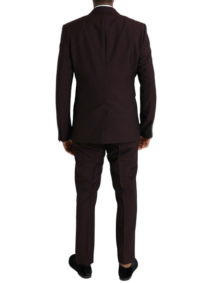 Dolce & Gabbana Dark Maroon Wool Suit Set - Ellie Belle