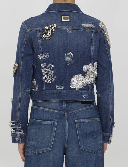 Dolce & Gabbana Denim Jacket With Rhinestones - Ellie Belle