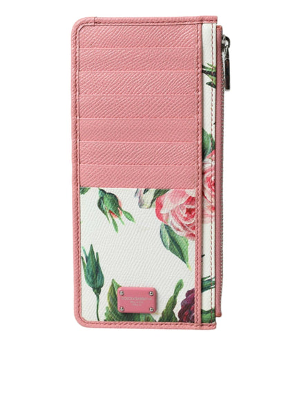 Dolce & Gabbana DG Logo Floral Zip Card Wallet - Ellie Belle