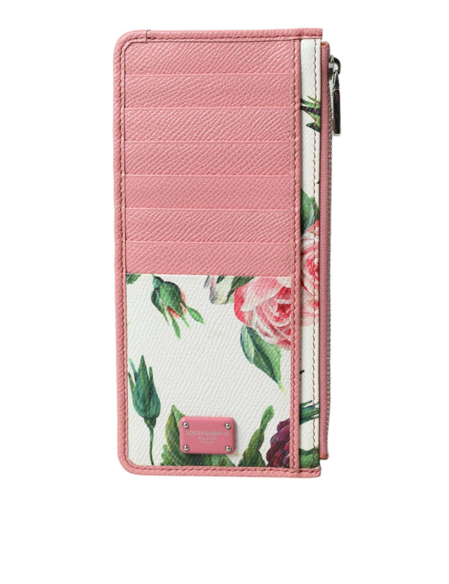 Dolce & Gabbana DG Logo Floral Zip Card Wallet - Ellie Belle