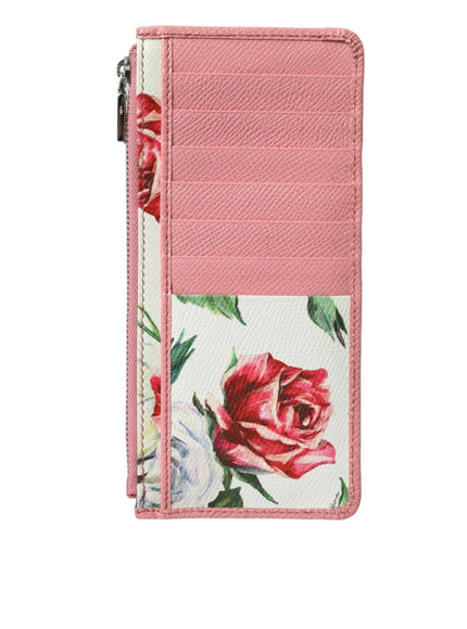 Dolce & Gabbana DG Logo Floral Zip Card Wallet - Ellie Belle