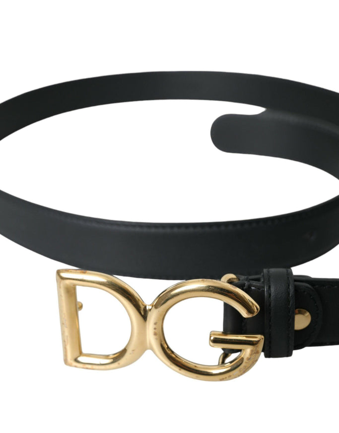 Dolce & Gabbana DG Logo Waist Buckle Belt - Ellie Belle