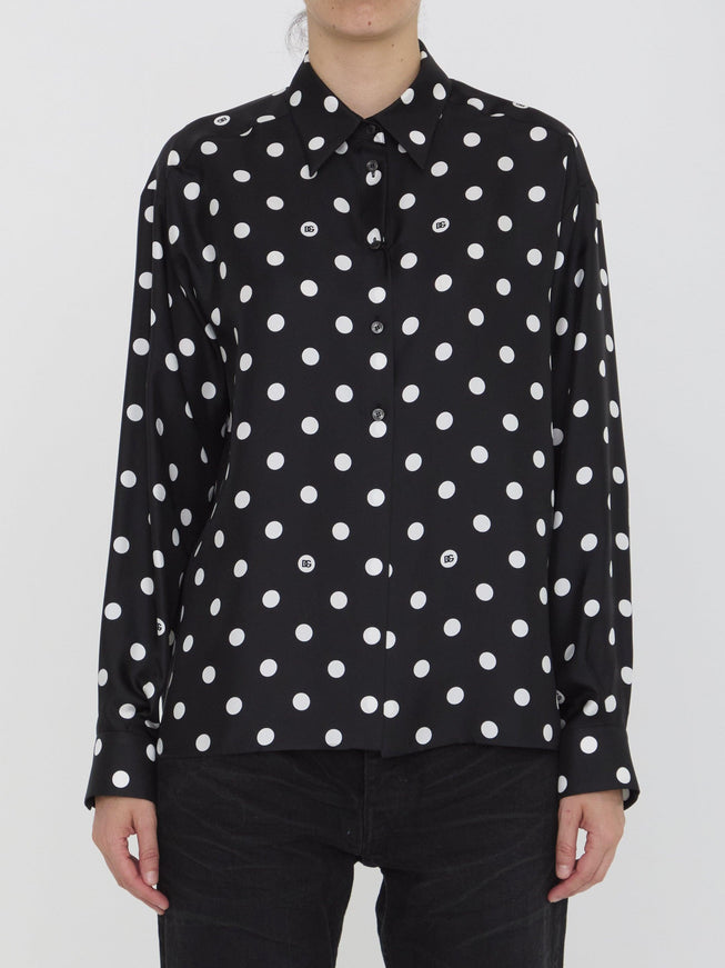 Dolce & Gabbana DG Shirt With Polka-dot Print - Ellie Belle