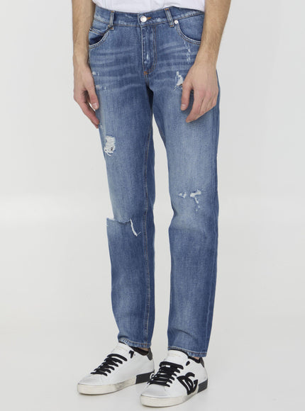 Dolce & Gabbana Distressed Denim Jeans - Ellie Belle