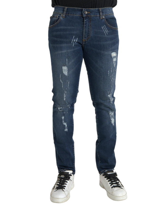 Dolce & Gabbana Distressed Skinny Denim Jeans - Ellie Belle