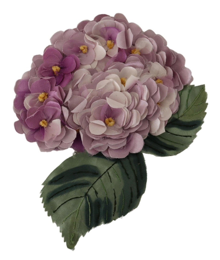 Dolce & Gabbana Elegant Purple Floral Silk Blend Brooch - Ellie Belle