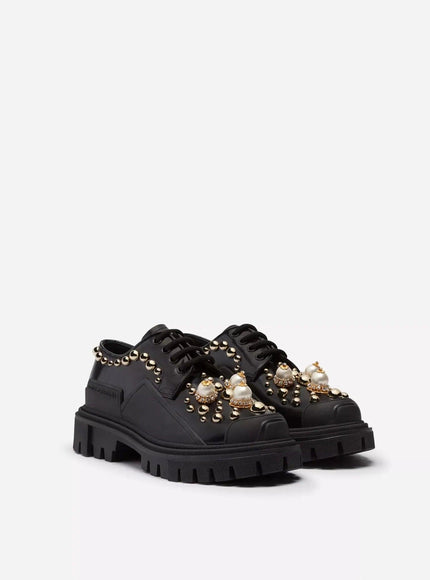 Dolce & Gabbana Embellished Derby Trekking Shoes - Ellie Belle