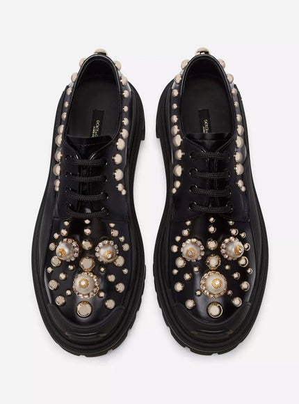 Dolce & Gabbana Embellished Derby Trekking Shoes - Ellie Belle