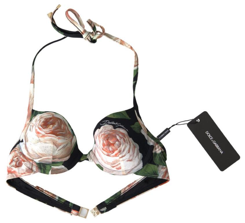 Dolce & Gabbana Floral Elastic Bikini Top - Ellie Belle