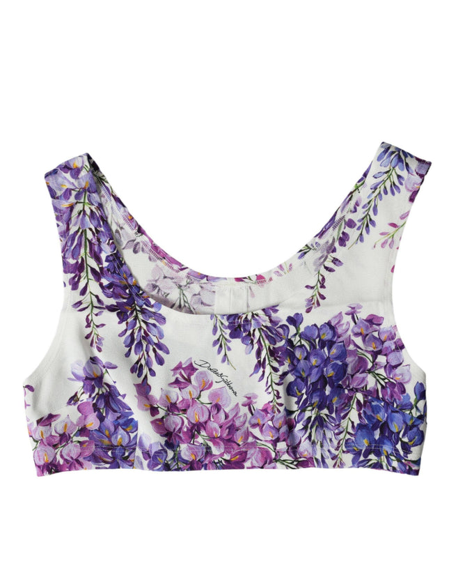 Dolce & Gabbana Floral Print Crop Top - Ellie Belle