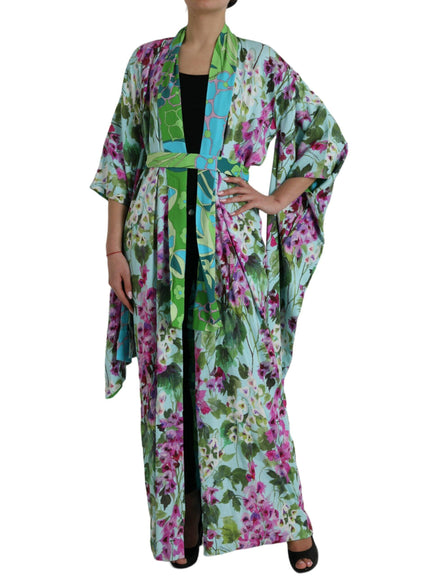 Dolce & Gabbana Floral Print Silk Blend Kimono - Ellie Belle