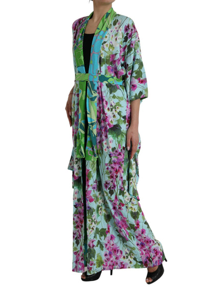 Dolce & Gabbana Floral Print Silk Blend Kimono - Ellie Belle