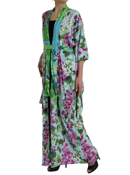 Dolce & Gabbana Floral Print Silk Blend Kimono - Ellie Belle