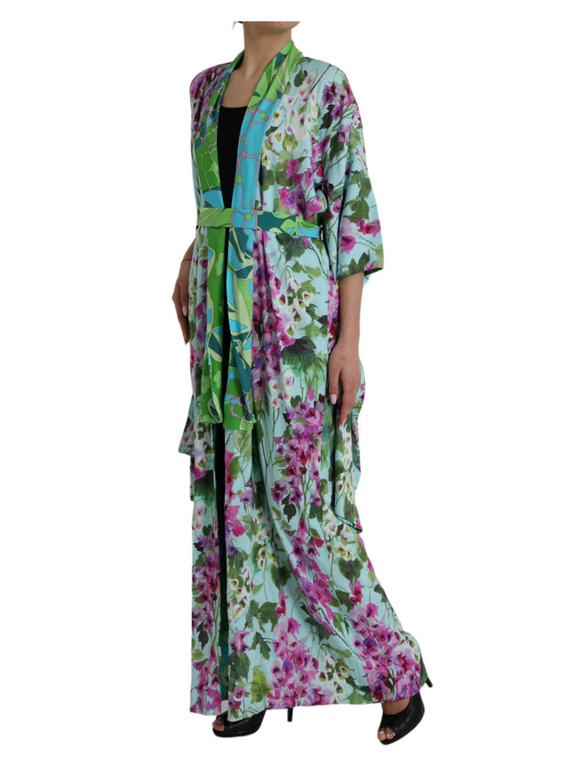 Dolce & Gabbana Floral Print Silk Blend Kimono - Ellie Belle