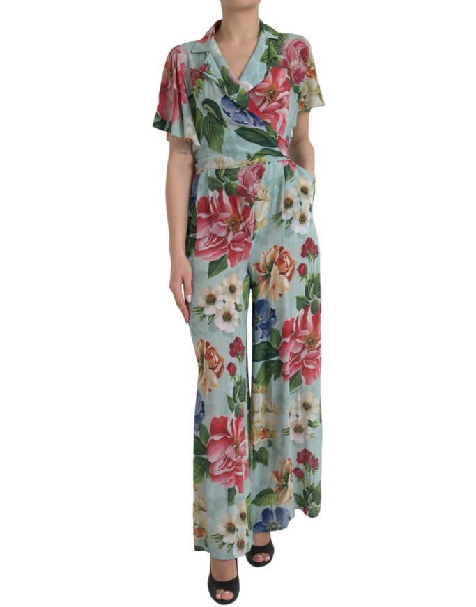 Dolce & Gabbana Floral Print Silk Jumpsuit - Ellie Belle