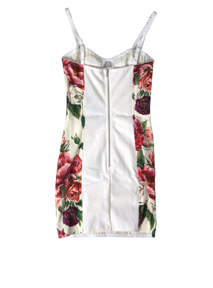 Dolce & Gabbana Floral Silk Blend Bustier Bodycon Dress - Ellie Belle