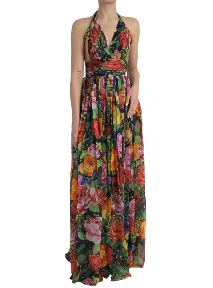 Dolce & Gabbana Floral Silk Chiffon Maxi Dress - Ellie Belle