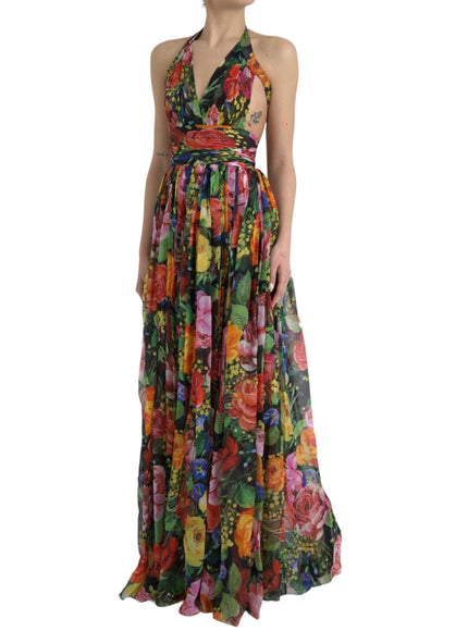 Dolce & Gabbana Floral Silk Chiffon Maxi Dress - Ellie Belle