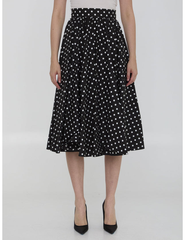 Dolce & Gabbana Full Skirt With Polka-dot Print - Ellie Belle