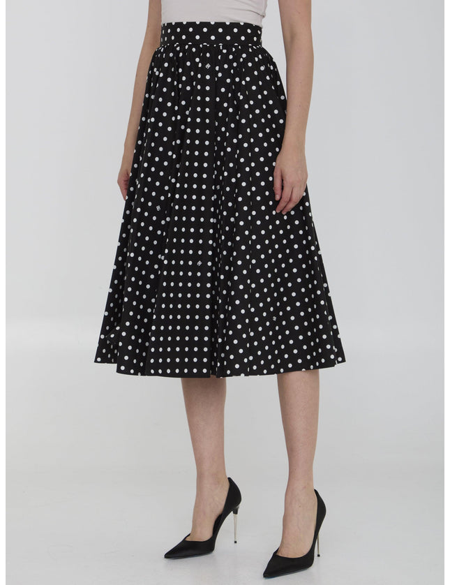 Dolce & Gabbana Full Skirt With Polka-dot Print - Ellie Belle