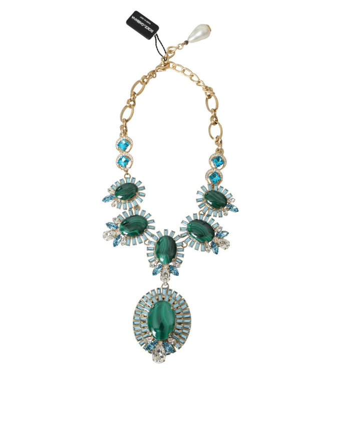 Dolce & Gabbana Gold Pietre Ovali Crystal Necklace - Ellie Belle