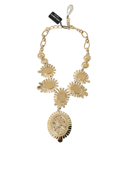 Dolce & Gabbana Gold Pietre Ovali Crystal Necklace - Ellie Belle