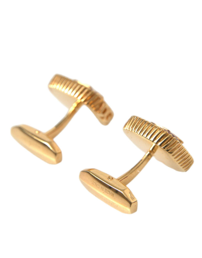 Dolce & Gabbana Gold Plated Crown Sterling Silver 925 Cufflink - Ellie Belle