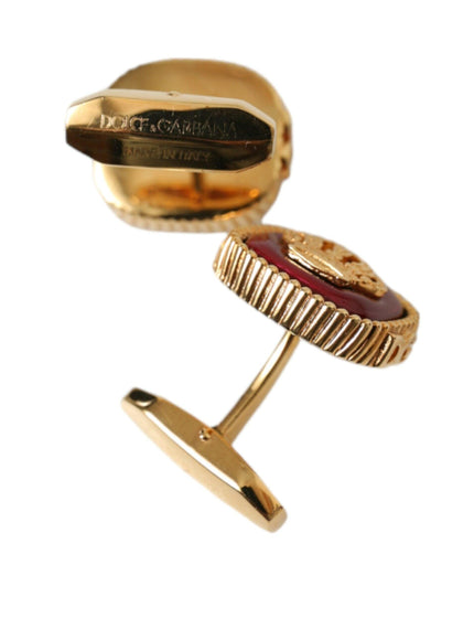 Dolce & Gabbana Gold Plated Crown Sterling Silver 925 Cufflink - Ellie Belle