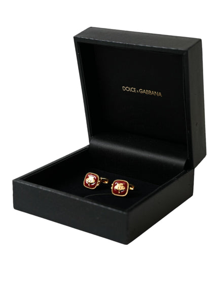 Dolce & Gabbana Gold Plated Crown Sterling Silver 925 Cufflink - Ellie Belle