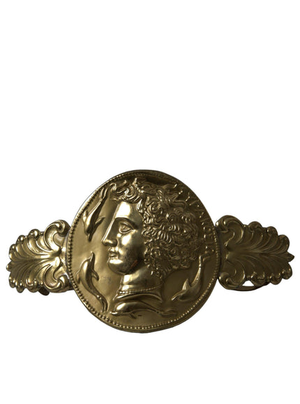 Dolce & Gabbana Gold Tone Brass Oversized Round Coin MONETE Belt - Ellie Belle