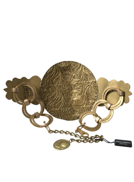 Dolce & Gabbana Gold Tone Brass Oversized Round Coin MONETE Belt - Ellie Belle