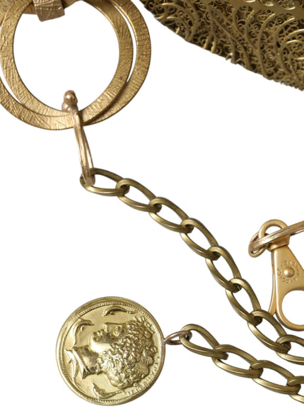 Dolce & Gabbana Gold Tone Brass Oversized Round Coin MONETE Belt - Ellie Belle