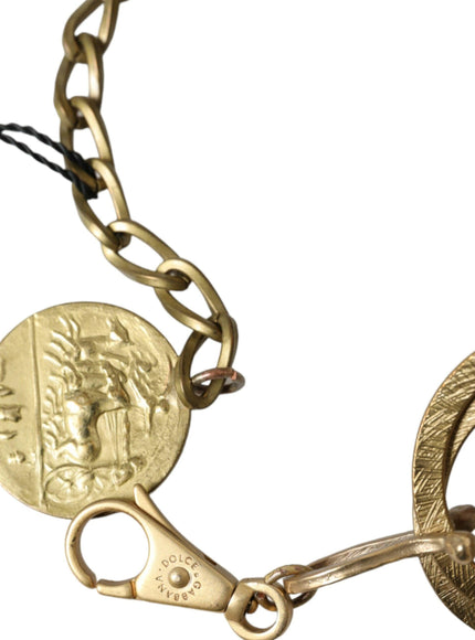 Dolce & Gabbana Gold Tone Brass Oversized Round Coin MONETE Belt - Ellie Belle