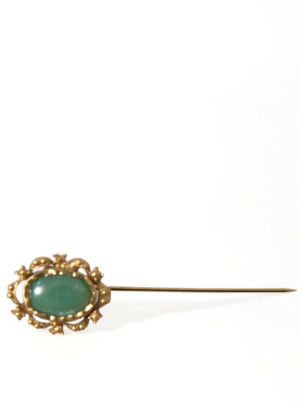 Dolce & Gabbana Gold-Tone Gemstone Lapel Pin Brooch - Ellie Belle