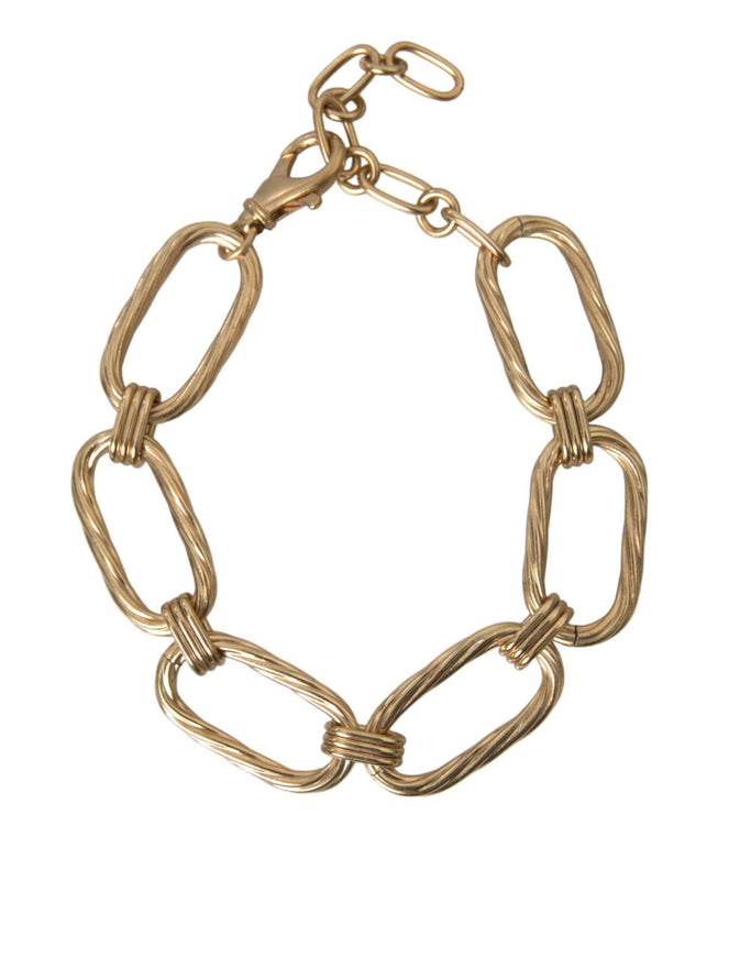 Dolce & Gabbana Gold Tone Link Necklace - Ellie Belle