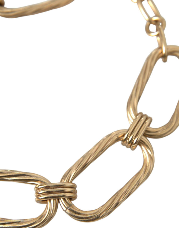 Dolce & Gabbana Gold Tone Link Necklace - Ellie Belle