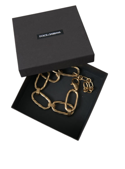 Dolce & Gabbana Gold Tone Link Necklace - Ellie Belle