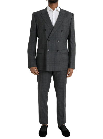 Dolce & Gabbana Gray Plaid Two Piece Suit - Ellie Belle