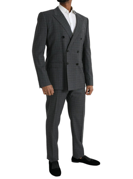 Dolce & Gabbana Gray Plaid Two Piece Suit - Ellie Belle