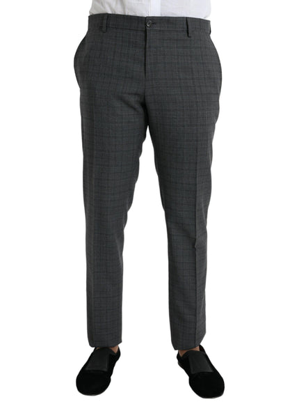 Dolce & Gabbana Gray Plaid Two Piece Suit - Ellie Belle