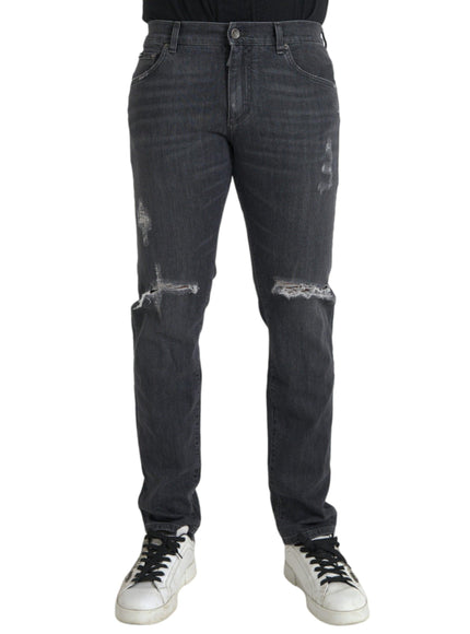 Dolce & Gabbana Gray Slim Fit Denim Jeans - Ellie Belle