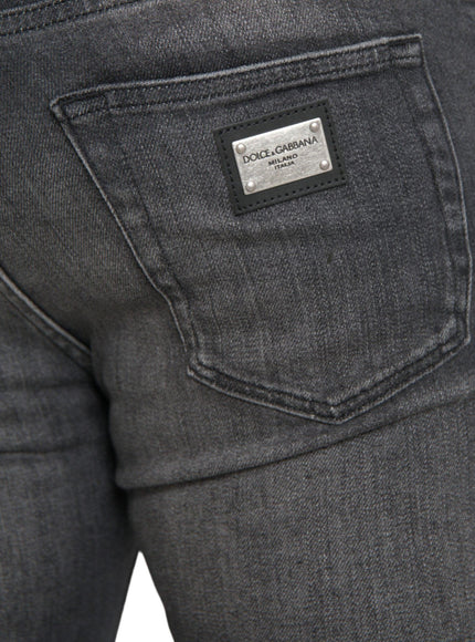 Dolce & Gabbana Gray Washed Stretch Denim Jeans - Ellie Belle