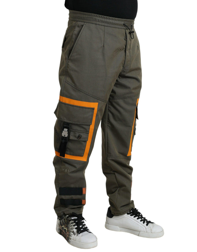 Dolce & Gabbana Green Cotton Cargo Men Jogger Pants - Ellie Belle