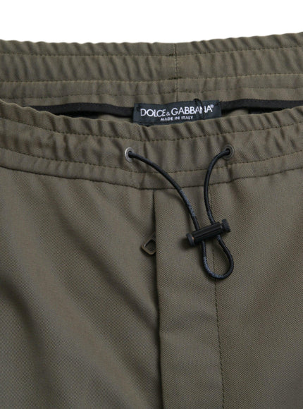 Dolce & Gabbana Green Cotton Cargo Men Jogger Pants - Ellie Belle