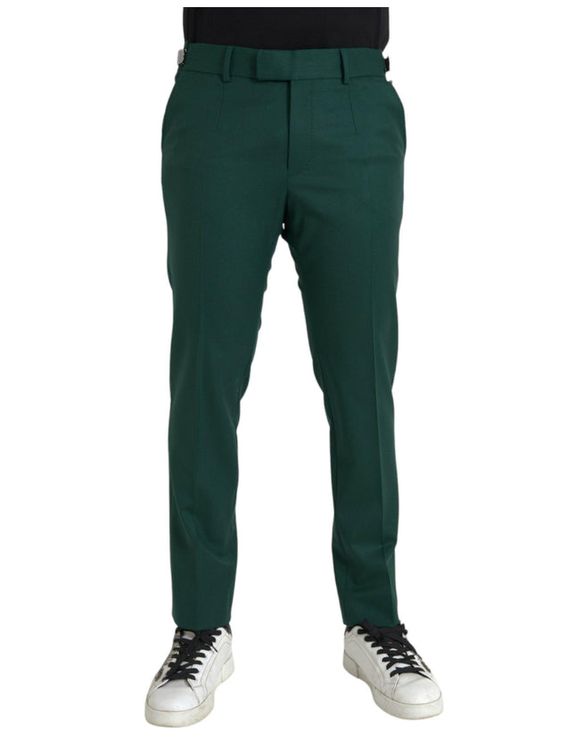 Dolce & Gabbana Green Wool Chino Pants - Ellie Belle