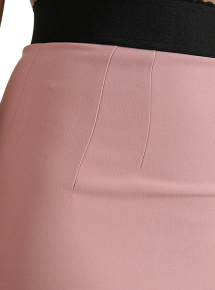 Dolce & Gabbana High Waist Pencil Skirt in Pink - Ellie Belle