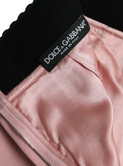 Dolce & Gabbana High Waist Pencil Skirt in Pink - Ellie Belle