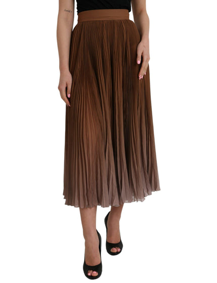 Dolce & Gabbana High Waist Pleated Midi Skirt - Ellie Belle