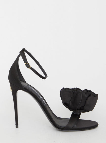 Dolce & Gabbana Keira Sandals In Satin - Ellie Belle